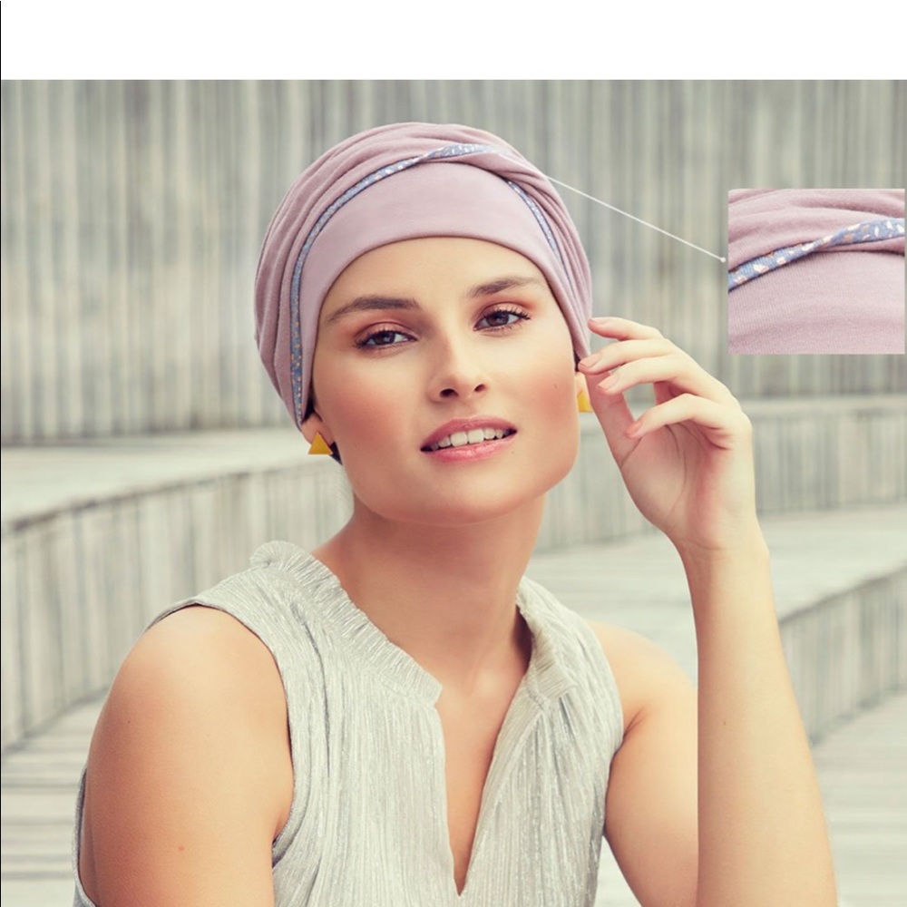 Viva Headwear Emmy 2 Piece Turban Rose/Glitter